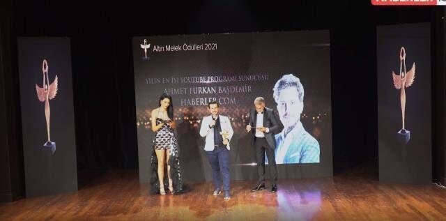 Altın Melek Ödülleri'nde Yılın En İyi Youtube Programı Sunucusu ödülüne Ahmet Furkan Başdemir layık görüldü