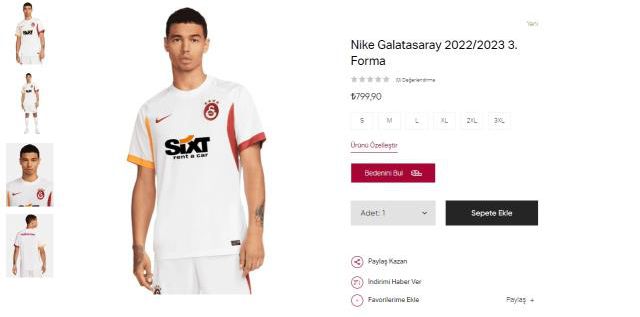 Galatasaray yeni formasını satışa sundu! Tasarıma mest olan taraftar, fiyatı görünce karalar bağladı