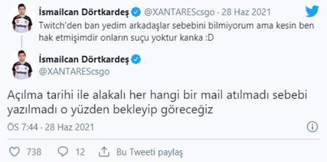 XANTARES Twitch'ten banlandığını açıkladı!