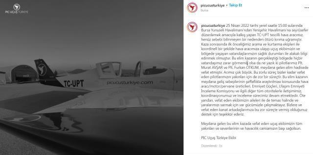 Bursa'da sokak ortasına düşen uçakla ilgili hava yolu şirketinden açıklama: Sebebi şeffaf bir şekilde araştırılıyor