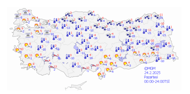 ANKARA HAVA DURUMU | 24 Şubat Ankara'da hava nasıl olacak? Ankara günlük ve 5 günlük hava durumu tah