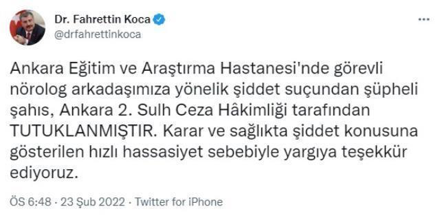 Doktorun üzerine çıkıp kafasını duvarlara vuran kadın tutuklandı