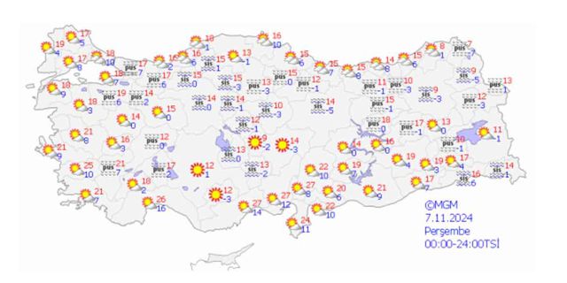7 Kasım Ankara hava durumu | Ankara'da hava nasıl olacak? Ankara günlük ve 5 günlük hava durumu tahmini!