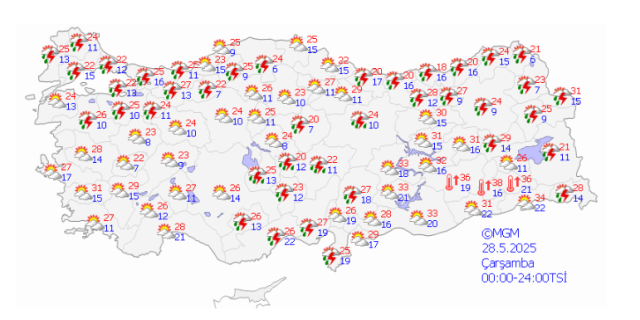 ANKARA HAVA DURUMU | 28 Mayıs Çarşamba Ankara'da hava nasıl? Ankara günlük ve 5 günlük hava durumu tahmini!
