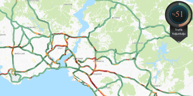 Trafik durumu haritası (CANLI) 10 Haziran İstanbul'da trafik yoğunluğu yüzde kaç?