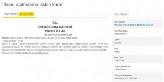 Mobilya şirketleri iflasa sürükleniyor! Mahkemeden bir iflas bir konkordato kararı