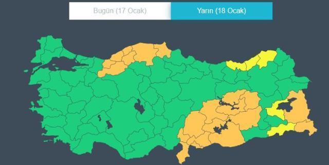 Meteoroloji'den 19 ile kuvvetli kar yağışı uyarısı