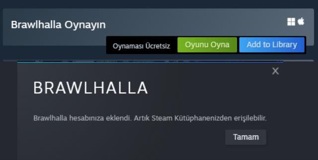 Steam'de ücretsiz oyunları kütüphaneye eklemeyin kolay yolu geliyor