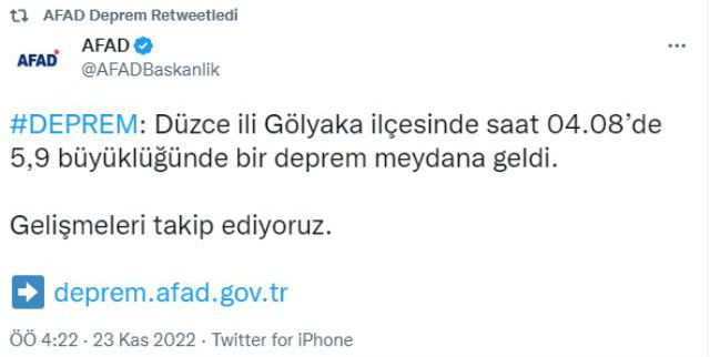 Son Dakika! Düzce'de 5.9 şiddetinde deprem! Şiddetli sarsıntı İstanbul dahil birçok ilden hissedildi