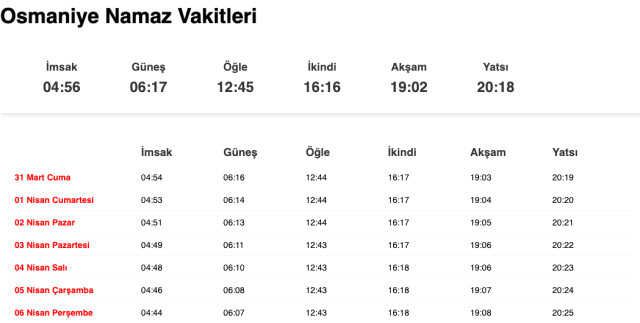 Nevşehir, Niğde, Osmaniye akşam ezanı saat kaçta? 30 Mart Nevşehir, Niğde, Osmaniye ezan vakitleri! Nevşehir, Niğde, Osmaniye iftar ne zaman?