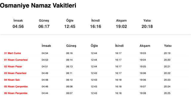 Nevşehir, Niğde, Osmaniye sahur ne zaman, saat kaçta? 31 Mart Nevşehir, Niğde, Osmaniye imsak vakti! Nevşehir, Niğde, Osmaniye sabah ezanı saat kaçta?