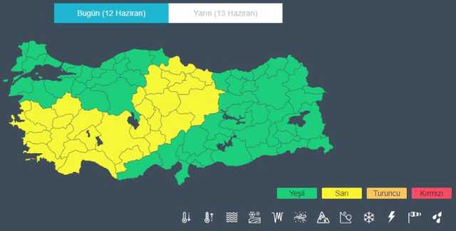 Meteorolojiden 26 kent için 'sarı' kodlu uyarı