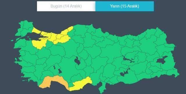 Meteoroloji 'den İstanbul başta olmak üzere 9 şehir için sarı kodlu uyarı