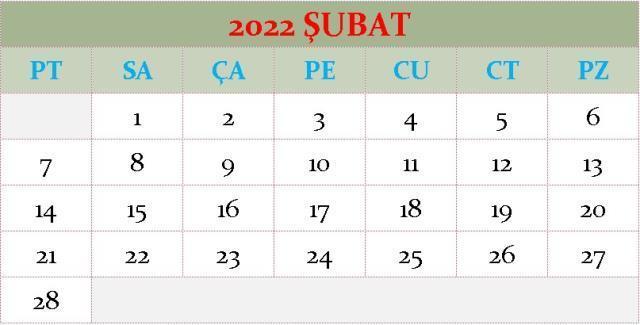 2022 Şubat ayı bu yıl kaç çekiyor? Bu sene Şubat ayı kaç gün? 2022 Şubat ayı kaç çeker? Şubat bu sene 28 gün mü 29 gün mü?