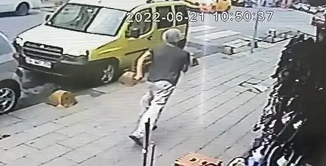 Fatih'te havaya uçtuğu kazadan 1 saat sonra işine geri döndü