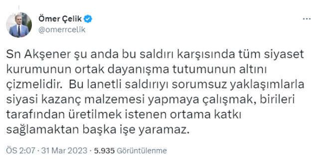 Son Dakika! AK Parti: İYİ Parti binasına saldırıyı lanetliyoruz, Akşener'in açıklaması ise provokatif bir yaklaşım