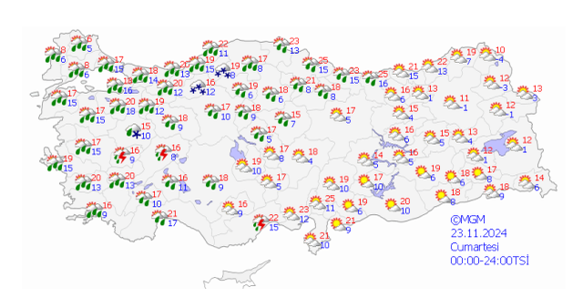 Ankara hava durumu | 23 Kasım Ankara'da hava nasıl olacak, kar yağacak mı? Ankara günlük ve 5 günlük hava durumu tahmini!