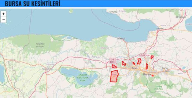 Bursa su kesintisi sorgulama! 15 Ekim BUSKİ su kesintisi olan yerler neresi? Bursa su kesintisi nereden öğrenilir, neresi aranır?