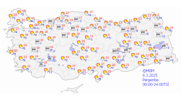 ANKARA HAVA DURUMU | 6 Mart Ankara'da hava nasıl olacak? Ankara günlük ve 5 günlük hava durumu tahmini