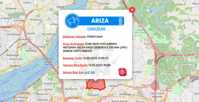 İstanbul ÜSKÜDAR su kesintisi! 13-14 Mayıs İSKİ Üsküdar su kesintisi ne zaman bitecek, sular ne zaman gelecek?