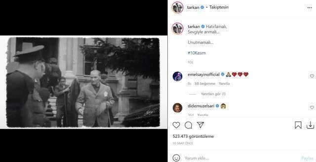 Tüm Türkiye tek yürek oldu! İşte ünlü isimlerin 10 Kasım paylaşımları