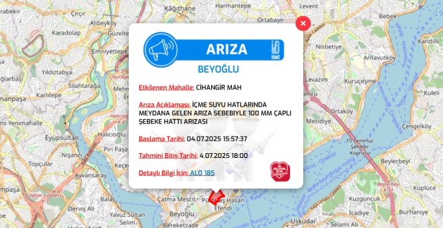 İstanbul BEYOĞLU su kesintisi! 4-5 Temmuz İSKİ Beyoğlu su kesintisi ne zaman bitecek, sular ne zaman gelecek?