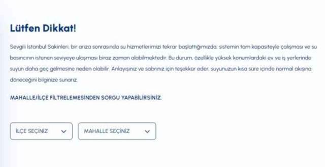 İSKİ İstanbul su kesintisi: İstanbul'da sular ne zaman gelecek? 18 Mayıs 2024 İstanbul su kesintisi listesi!