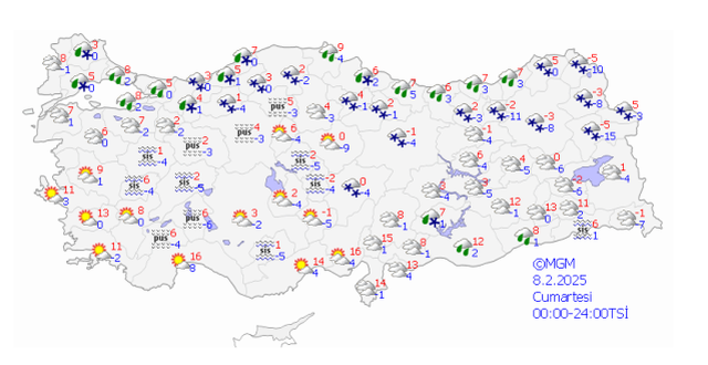 8 HAVA DURUMU | 8 Şubat Cumartesi Bursa'da hava nasıl olacak? Bursa günlük ve 5 günlük hava durumu tahmini!