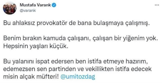 Ümit Özdağ'ın iddiasına Bakan Varank'tan sert tepki: İspat edersen istifa etmeye hazırım