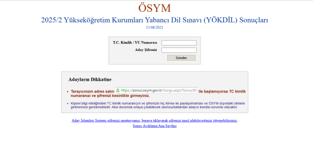 YÖKDİL AÇIKLANDI! YÖKDİL sonuçları nasıl öğrenilir? YÖKDİL/2 sınav sonucu sorgulama ekranı link!