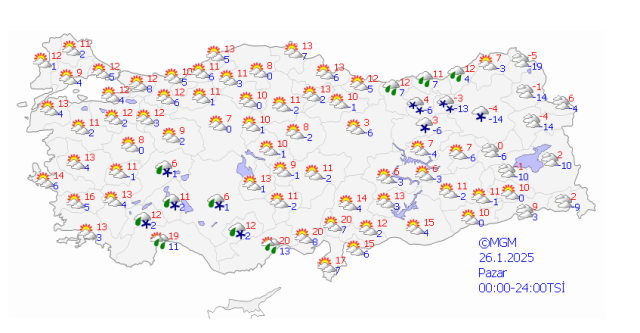 Hafta sonu hava nasıl olacak? 25-26 Ocak İstanbul, Ankara, İzmir, Bursa hava durumu!