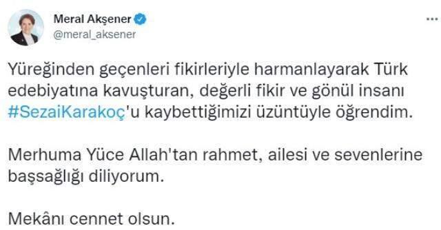 Ünlü şair Sezai Karakoç, 88 yaşında hayatını kaybetti