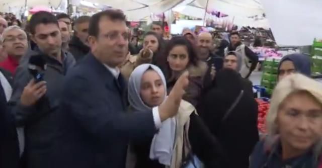 İmamoğlu'nun pazar ziyaretinde ilginç anlar! 'Şiddet görüyorum' diyen kadının imdadına yetişti