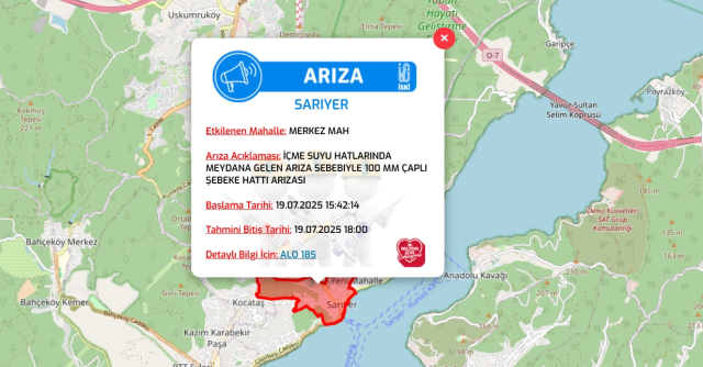 İstanbul SARIYER su kesintisi! 19-20 Temmuz İSKİ Sarıyer su kesintisi ne zaman bitecek, sular ne zaman gelecek?