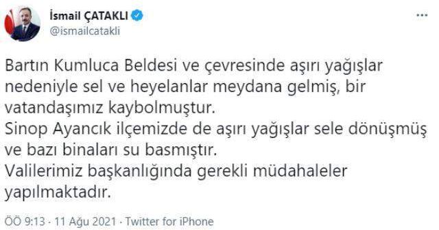 Son Dakika: Bir sel haberi de Sinop'tan! Ayancık ilçesindeki fabrikada işçiler mahsur kaldı, bir hastane tahliye edildi