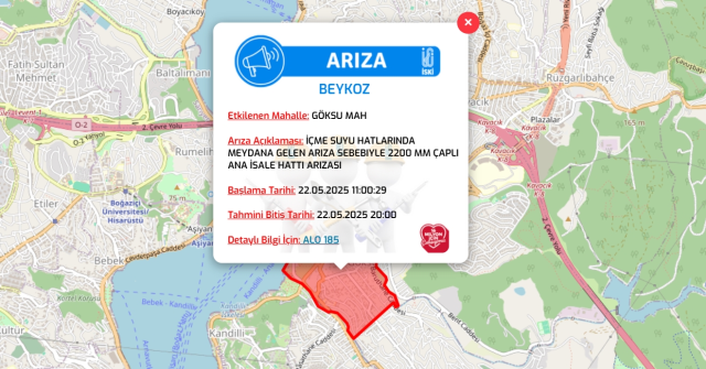 İstanbul BEYKOZ su kesintisi! 22-23 Mayıs İSKİ Beykoz su kesintisi ne zaman bitecek, sular ne zaman gelecek?