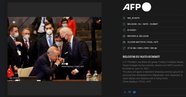 Yabancı basın Erdoğan ve Biden'ın tokalaştığı anı çarpıtarak servis etti