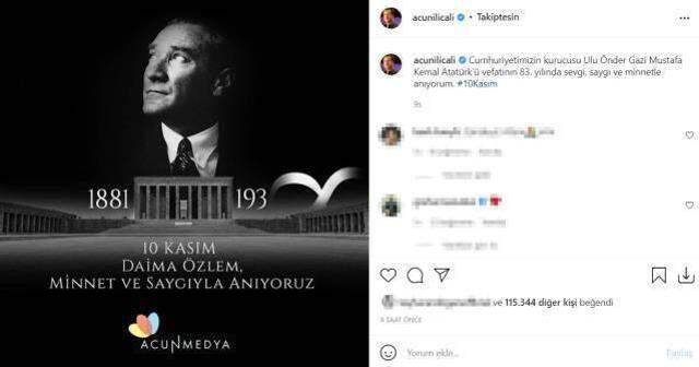 Tüm Türkiye tek yürek oldu! İşte ünlü isimlerin 10 Kasım paylaşımları