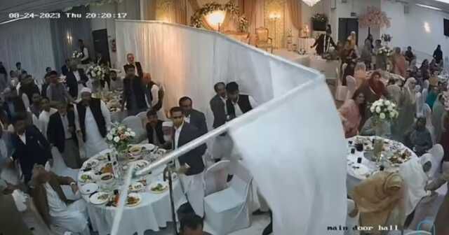 Lüks düğün misafirlerin birbirine yumruk atıp sandalye fırlattığı kavgaya dönüştü