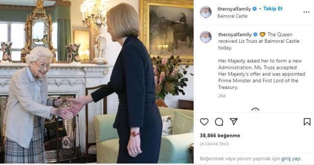 İngiltere'nin yeni Başbakanı Liz Truss, Kraliçe 2. Elizabeth'ten hükümeti kurma görevini aldı