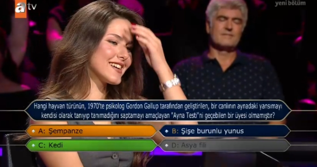 Hangi hayvan türünün, 1970'te psikolog Gordon Gallup tarafından geliştirilen, bir canlının aynadaki yansımayı kendisi olarak tanıyıp tanımadığını ...