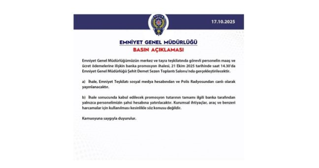 Emniyet Genel Müdürlüğü promosyon ihalesi belli oldu mu? EGM promosyonu ne kadar oldu, ne zaman yatacak?