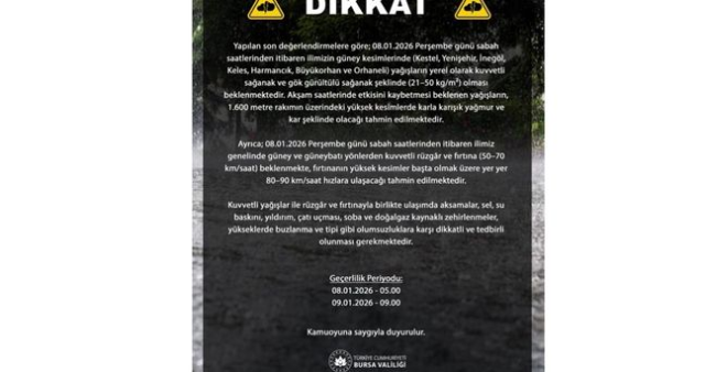 Bursa'da yarın okullar tatil mi? 9 Ocak Cuma Bursa'da okullar tatil mi? Bursa Valiliği'nden açıklama!