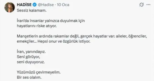 Hadise'nin İran paylaşımı: Hadise İran ile ilgili ne paylaşımı yaptı, Fulya Öztürk ne yanıt verdi, Hadise Fulya Öztürk olayı nedir?
