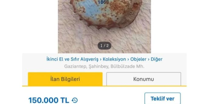 sahibinden.com'daki gazoz kapağı ilanı nedir? 158 yıllık gazoz kapağı ne kadara satışa çıkarıldı?