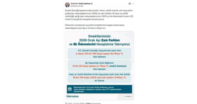 EMEKLİ MAAŞ FARI ÖDEME TARİHLERİ 2026 TAKVİMİ: SSK, BAĞ-KUR emekli zam farkları ne zaman yatacak? Bakan Işıkhan açıkladı!