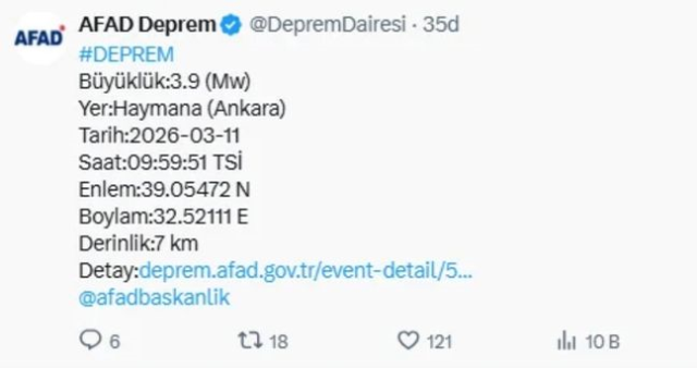 Ankara'da deprem mi oldu, ne zaman oldu? Ankara'daki depremin büyüklüğü kaç, yıkım var mı?