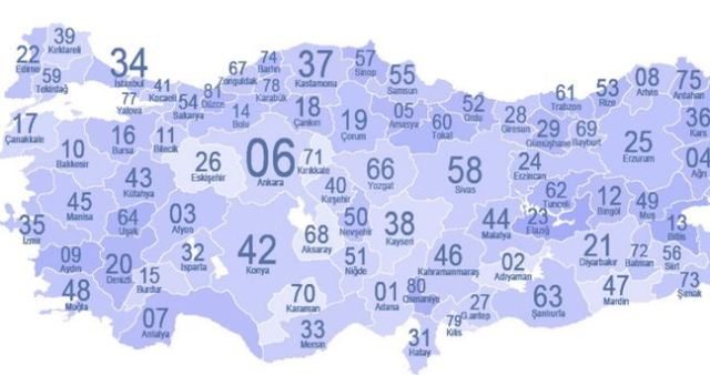 Türkiye il plaka kodları listesi (TÜM ŞEHİRLER) Araçların il plaka numaraları nelerdir?