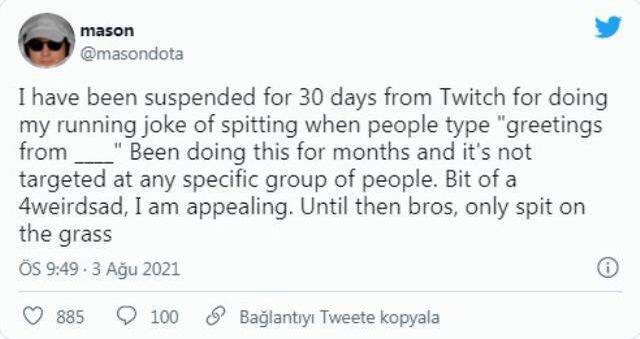 Dota 2 yayıncısı Mason, Filistin hakkındaki söylemlerinin ardından Twitch'ten banlandı!