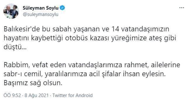 Son Dakika! Balıkesir'de yolcu otobüsü devrildi: 14 kişi hayatını kaybetti, 18 yaralı var